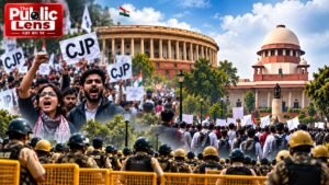 दिल्ली में CEC ज्ञानेश कुमार के इस्तीफे की मांग को लेकर CJP का प्रदर्शन