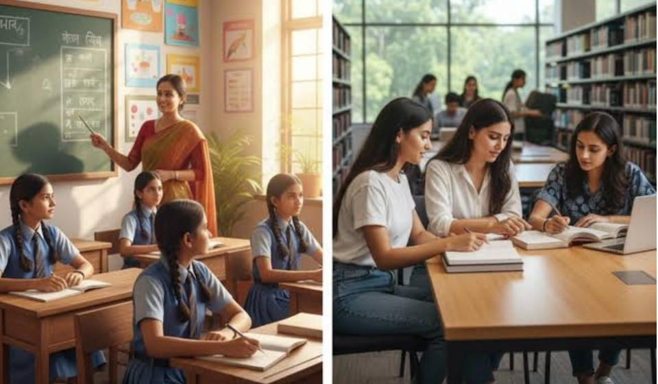 लोकभवन में छात्रवृत्ति वितरण कार्यक्रम के दौरान मुख्यमंत्री योगी आदित्यनाथ और विद्यार्थी