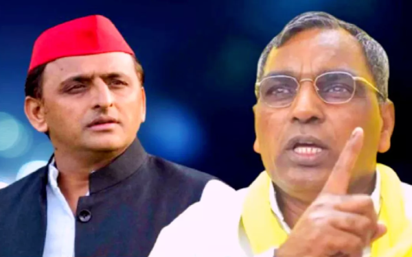 अखिलेश यादव पर बयान देते उत्तर प्रदेश के कैबिनेट मंत्री ओमप्रकाश राजभर
