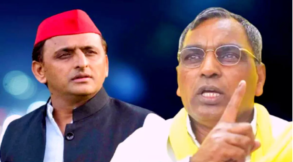 अखिलेश यादव पर बयान देते उत्तर प्रदेश के कैबिनेट मंत्री ओमप्रकाश राजभर